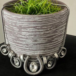 Lia Sophia Metal Statement Necklace